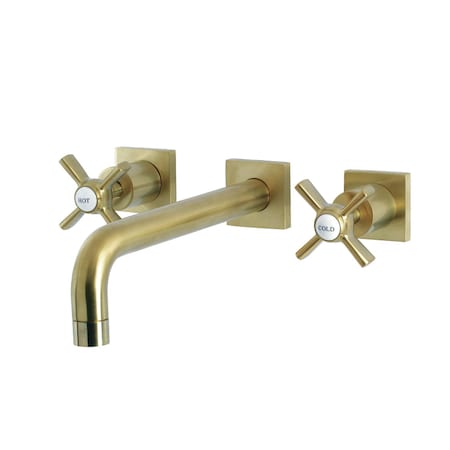 Kingston Brass KS6027ZX Wall Mount Tub Faucet, Brushed Brass KS6027ZX